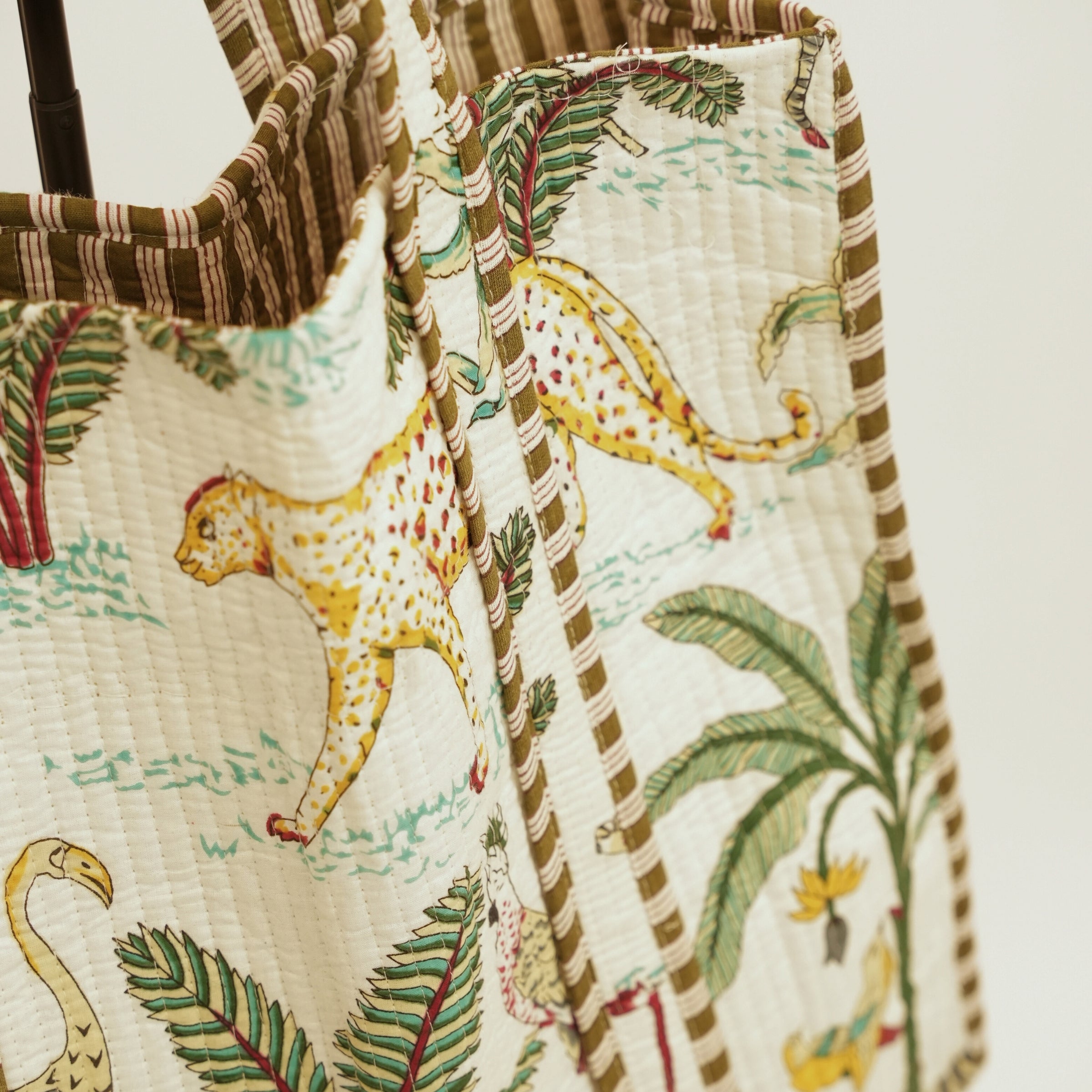 CABAS JUNGLE BLANC